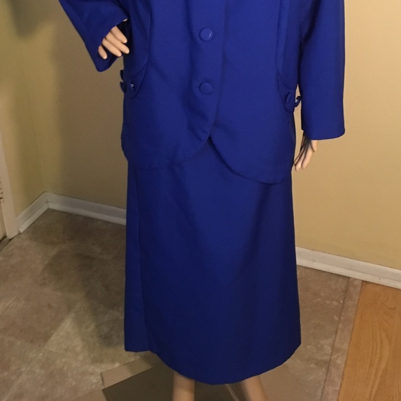 Allison Woods Blue 2pc Business Suit size 22W - Picture 6 of 6